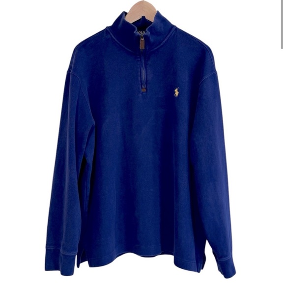 Polo Ralph Lauren Royal Blue Quarter Zip Long Sleeve
Mock Collar Sweater XL Used - Picture 1 of 13
